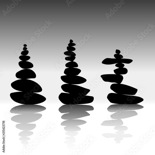 Relax zen stones balanced
