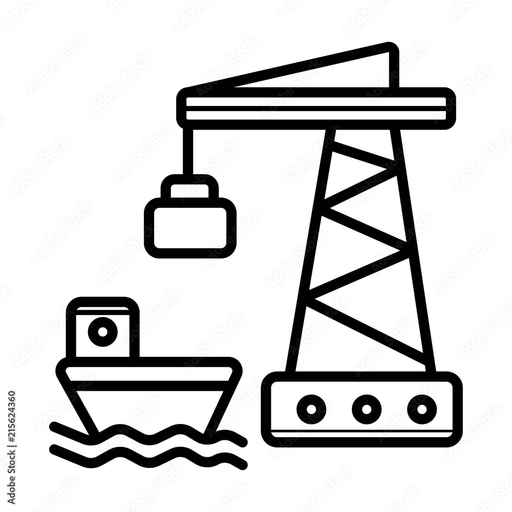 shipment vector icon port sea transport ocean. shipment vector icon port sea transport ocean.
