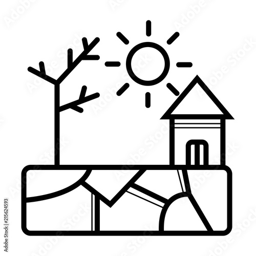 Drought vector icon