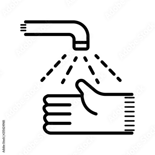 Washing hands icon, cleaning icon