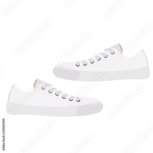 isolated, white sneakers