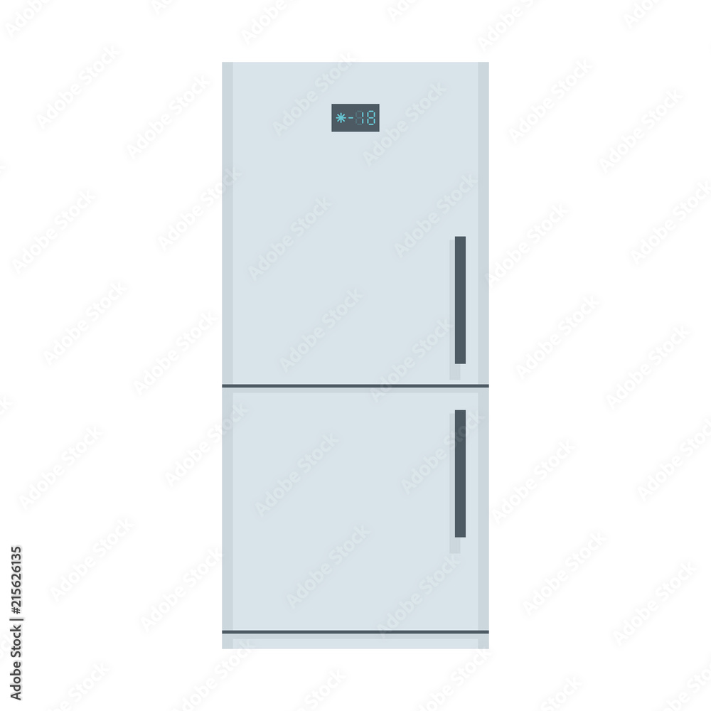 Fridge. flat style. isolated on white background Fridge. flat style. isolated on white background