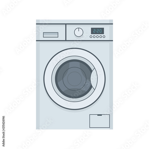 Washing machine. flat style. isolated on white background