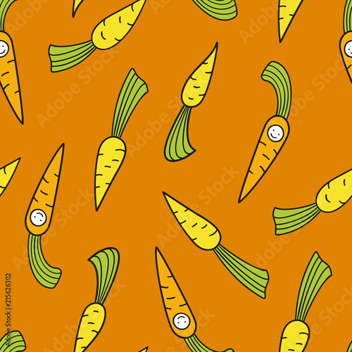 baby carrot seamless pattern
