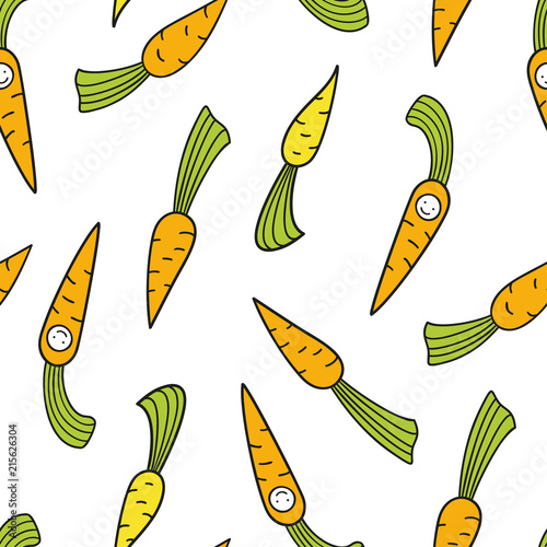baby carrot seamless pattern