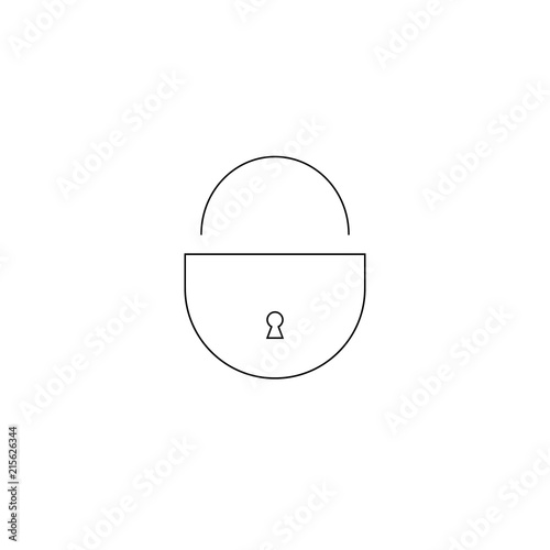 lock icon on white background. security concept