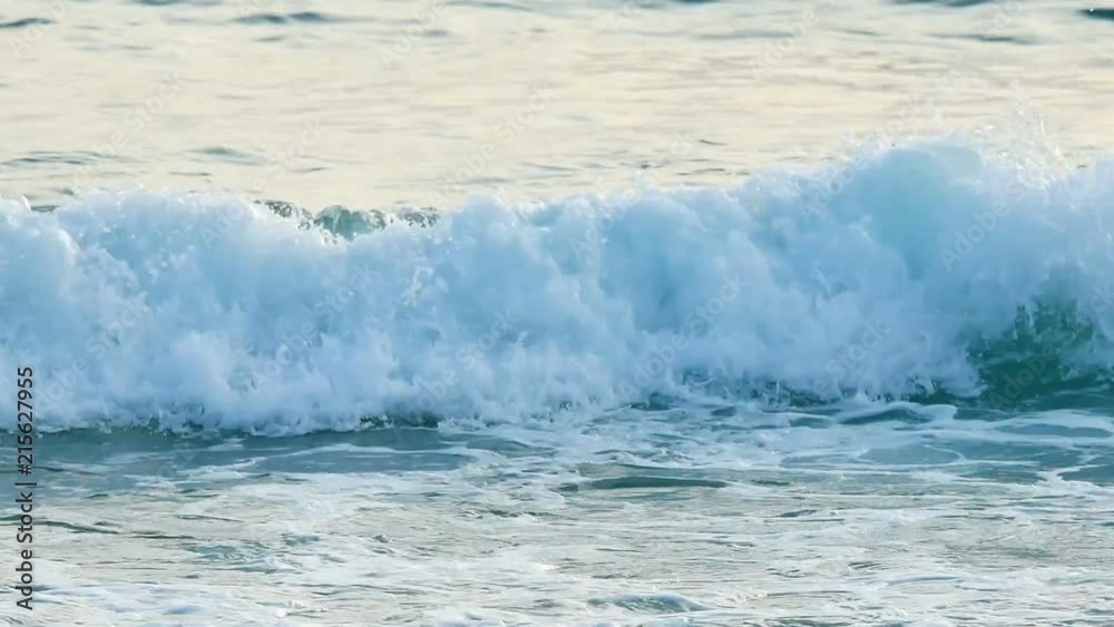 Slow motion video close up the waves are going to go on the shore, Nature and Travel concept. Slow motion video close up the waves are going to go on the shore, Nature and Travel concept.