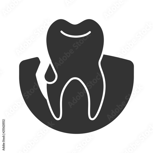 Gum bleeding glyph icon