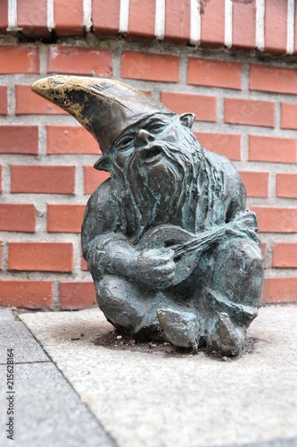 Gnome statue in Wroclaw