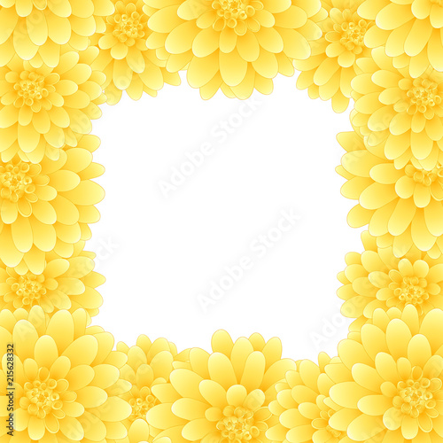 Fototapeta Naklejka Na Ścianę i Meble -  Yellow Dahlia Border Style 2