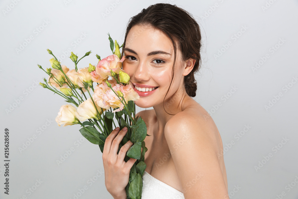 Beauty portrait of a pretty young topless woman Beauty portrait of a pretty young topless woman