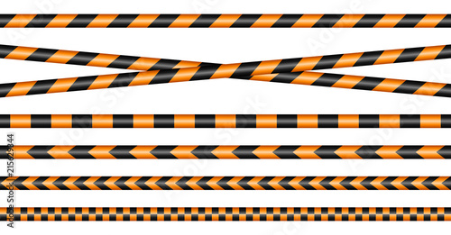 Set Of Barrier Tapes Black/Orange