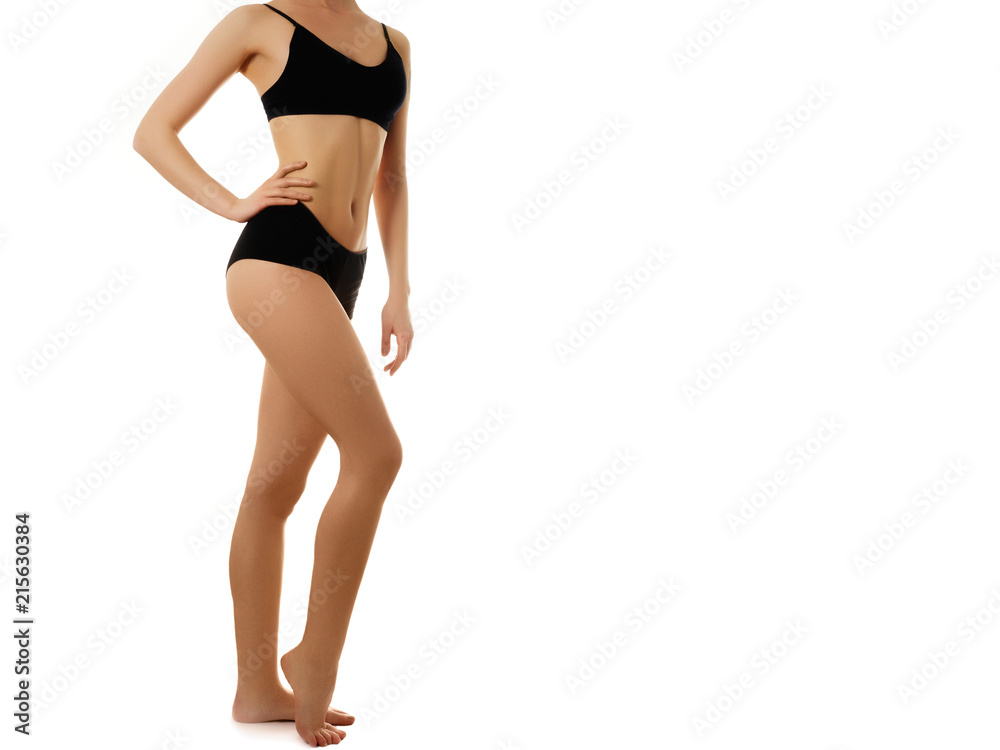 Perfect Slim Toned Young Body of the Girl . Stock Image - Image of
