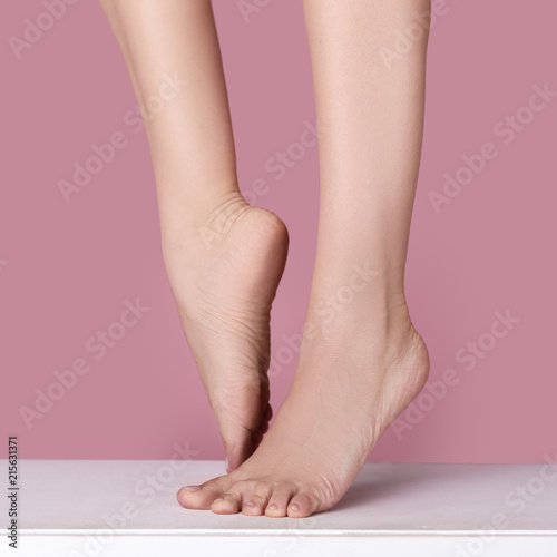 bare feet of a woman