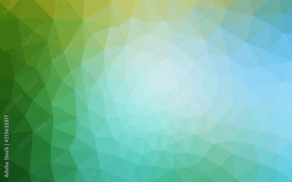 Light Blue, Green vector abstract polygonal pattern.