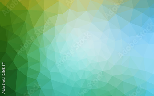 Light Blue  Green vector abstract polygonal pattern.