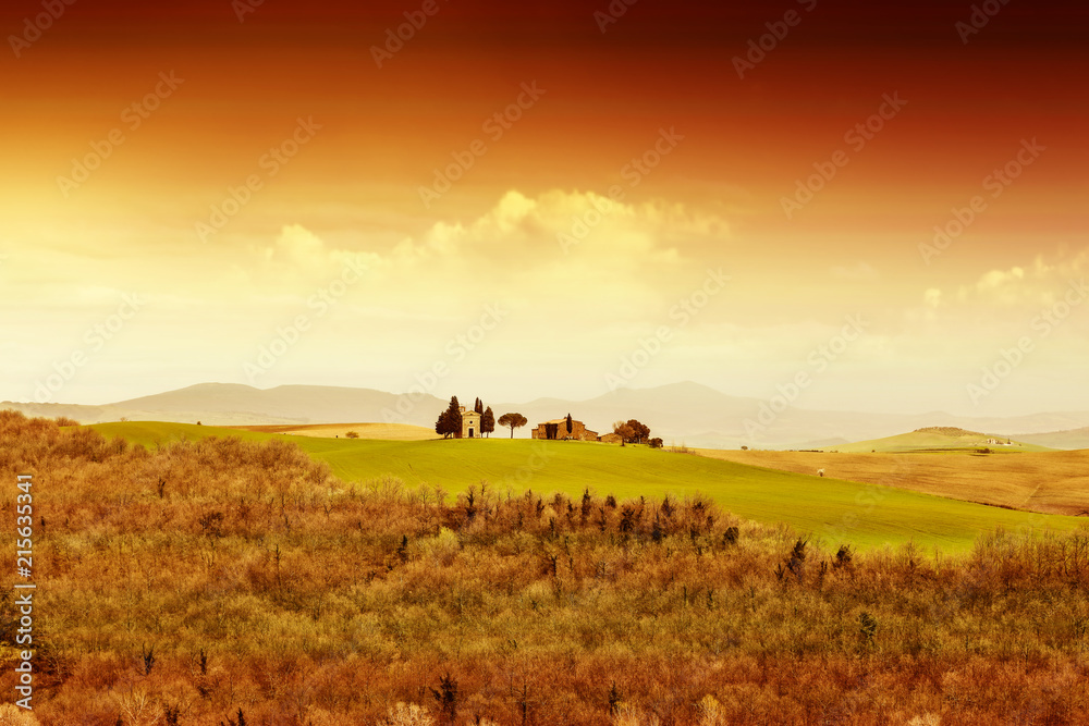 Autumn background of Tuscany 