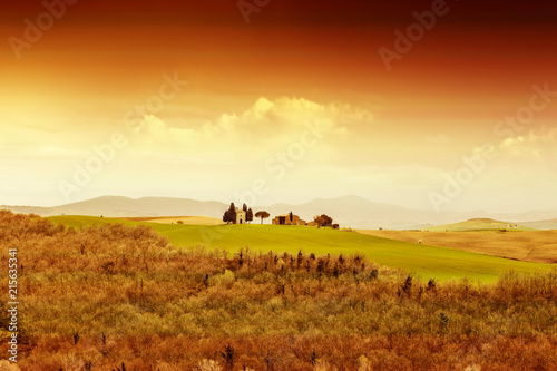 Autumn background of Tuscany 