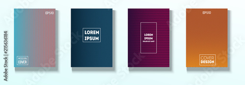 Minimal Covers, Vector Hipster Abstract Brands Design. Magenta, Cyan, Yellow Corporate Identity Blend Tech Halftones. Business Minimal Covers, Cool Retro Ad Music Party Poster Bright Gradient Stripes.