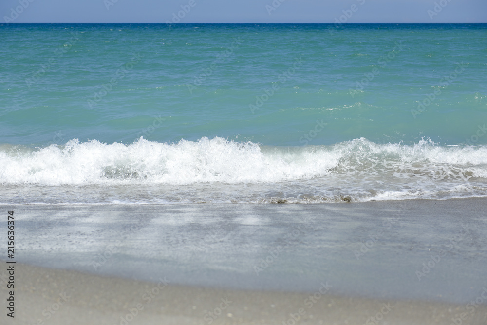 Beach, waves and blue sky