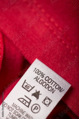 Closeup of a Clothing Tag