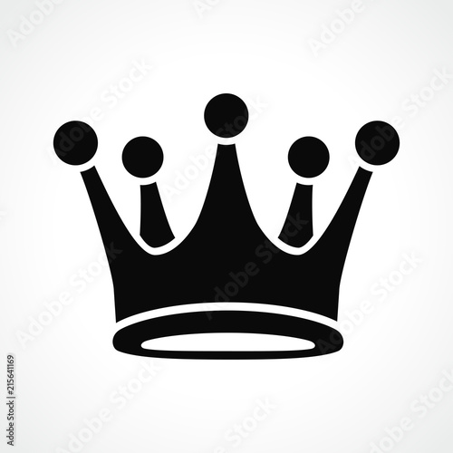 Vector crown icon black design