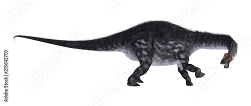 3D Rendering Dinosaur Apatosaurus on White