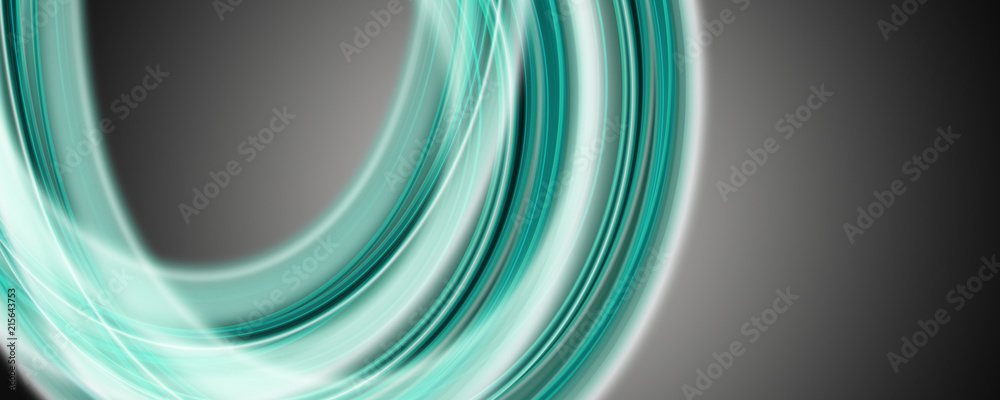 Abstract elegant wave panorama design with space for your text