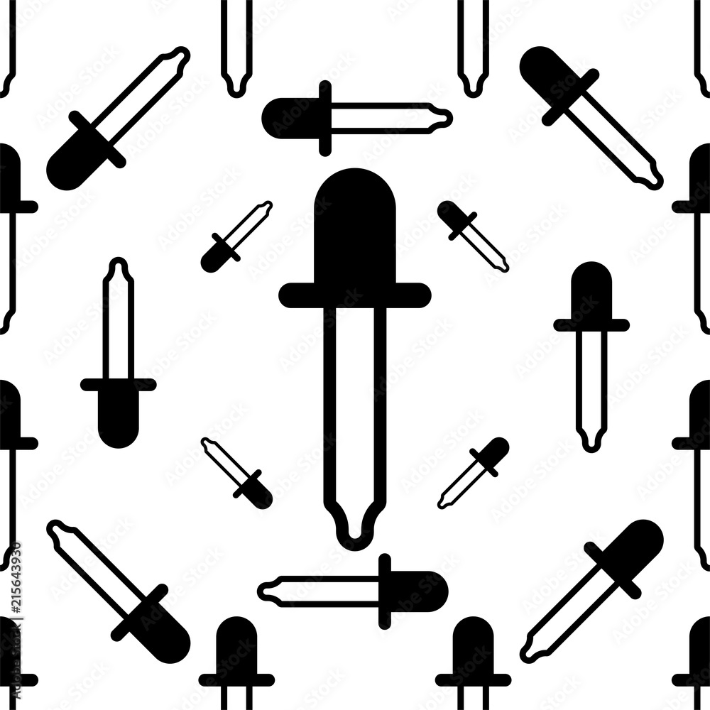 Eye Dropper Icon Seamless Pattern