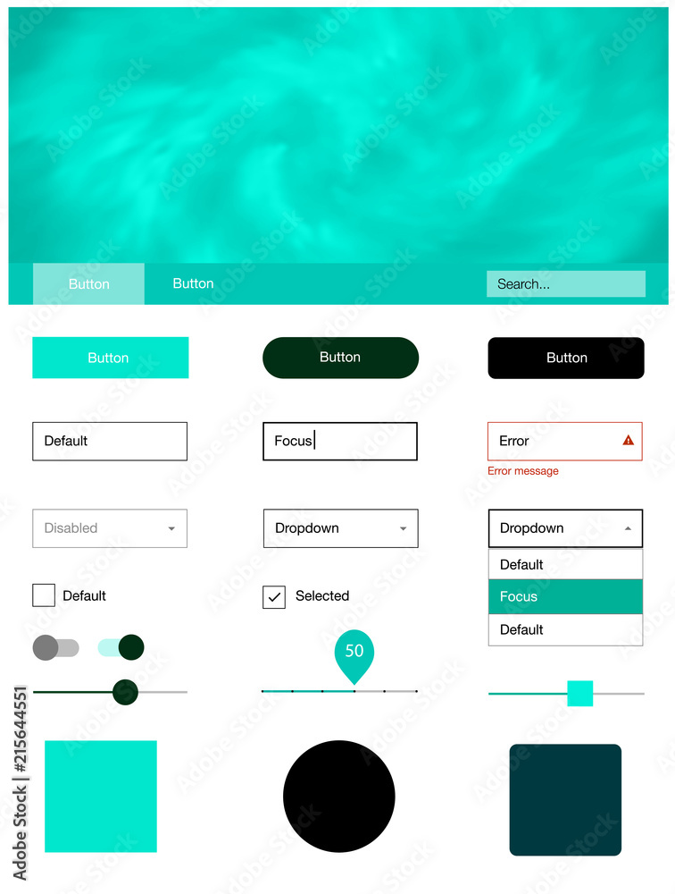 Light Green vector ui kit with clouds & stars. Light Green vector ui kit with clouds & stars.