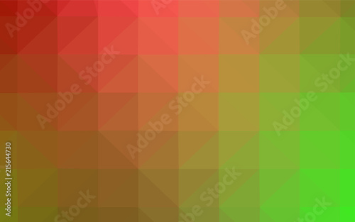 Light Green  Red vector abstract mosaic background.