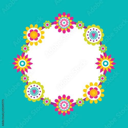 Spare Place for Text Frame Abstract Flower Blossom