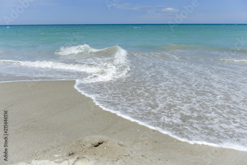 Beach, waves and blue sky