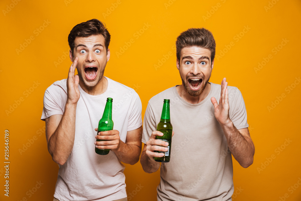 Portrait of a two happy young men best friends Portrait of a two happy young men best friends