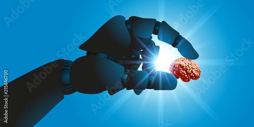 robot - cerveau - intelligence artificielle - cyborg - intelligence - concept - androïde - avenir - futur