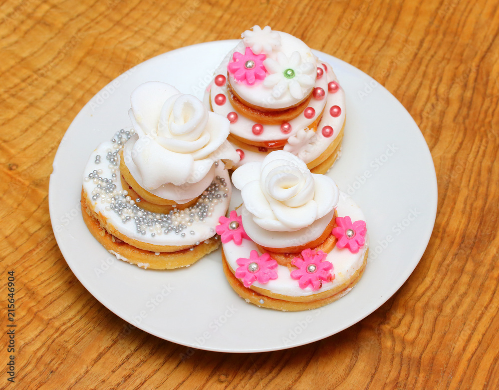 Sweets and cakes for wedding or party. Traditional food from Turkey. 