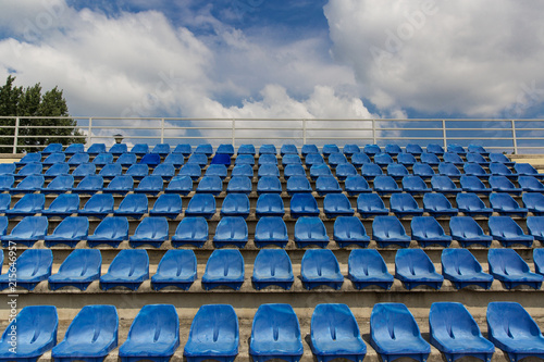 Blue seat at the stadium  © fotosr52
