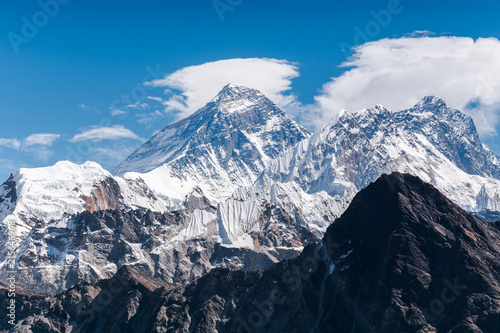 Mount Everest, the highest point of the world from Gokyo Ri, Sagarmatha national park, Nepal © Thrithot