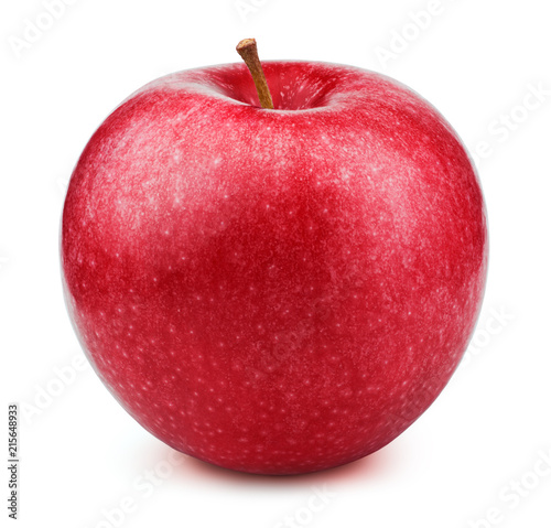 Fresh red apple fruit isolated on the white background with clipping path. One of the best isolated apples that you have seen.
