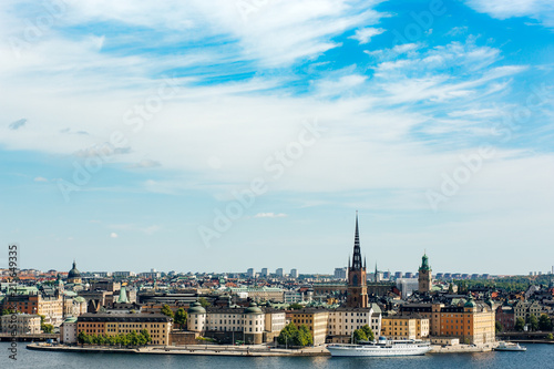 View of Gamla Stan  Old Town  from S  dermalm district in Stockholm  Sweden.
