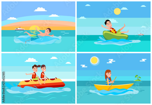 Sport Activities Collection Vector Illustration