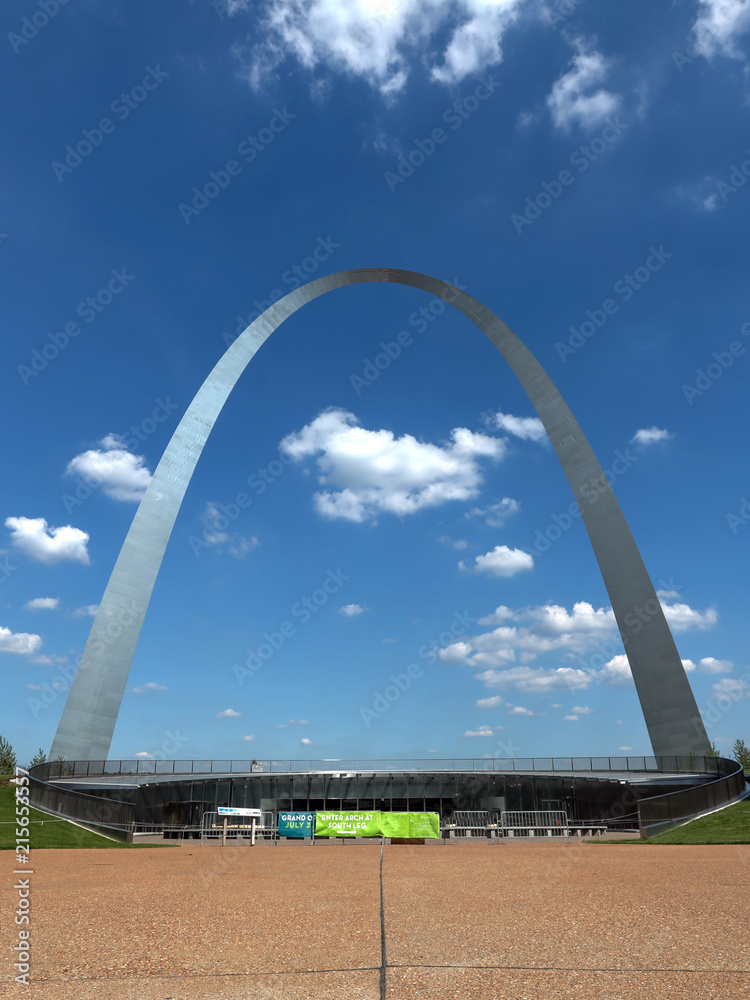St. Louis, Missouri - May 24, 2018: The St. Louis Gateway Arch in Missouri located at the Gateway Arch National Park.