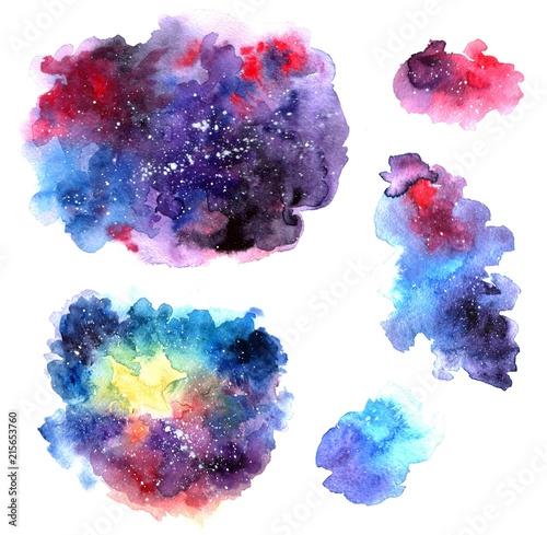Hand drawn watercolor illustration space.