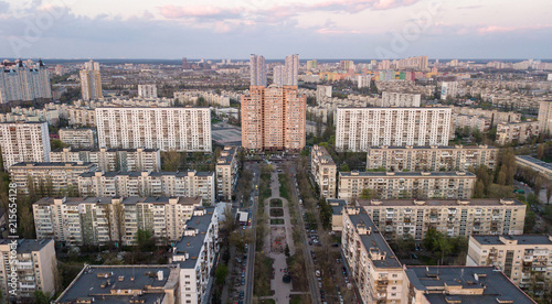 Aerial view of residential buildings in Kiev, Ukraine © Oleksii Nykonchuk
