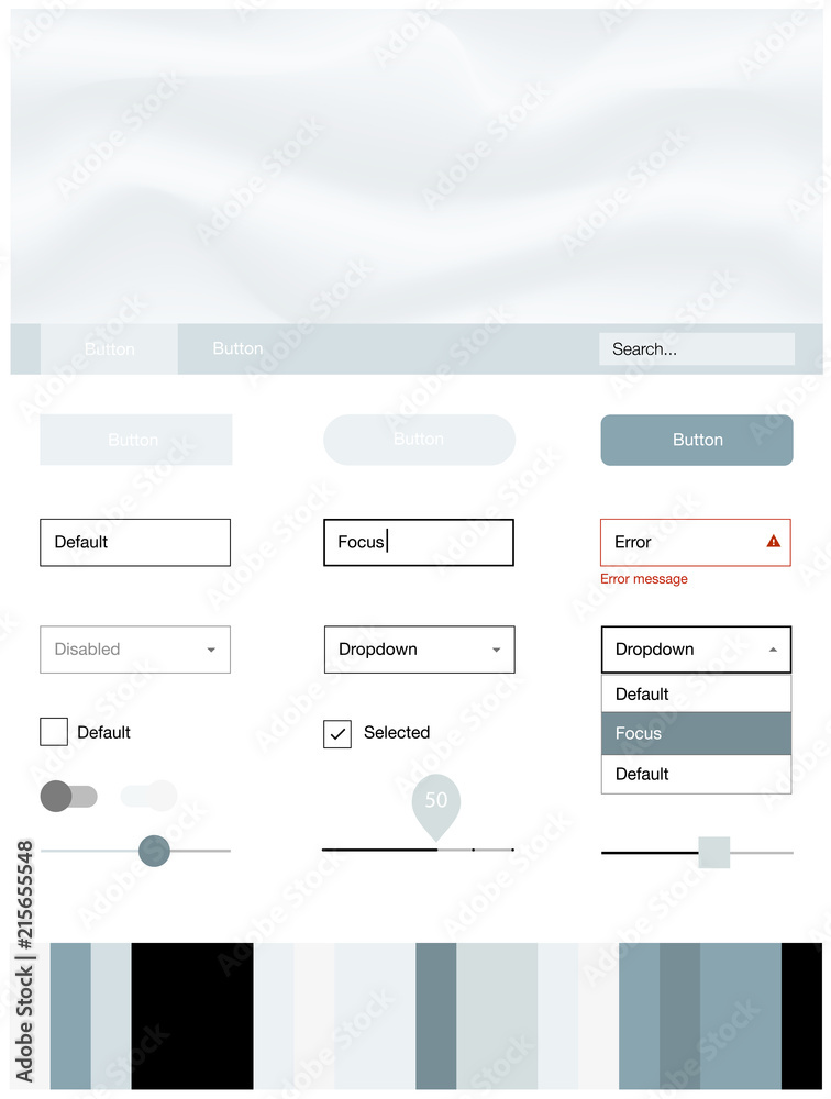 Light BLUE vector ui kit with bubble shapes. Light BLUE vector ui kit with bubble shapes.