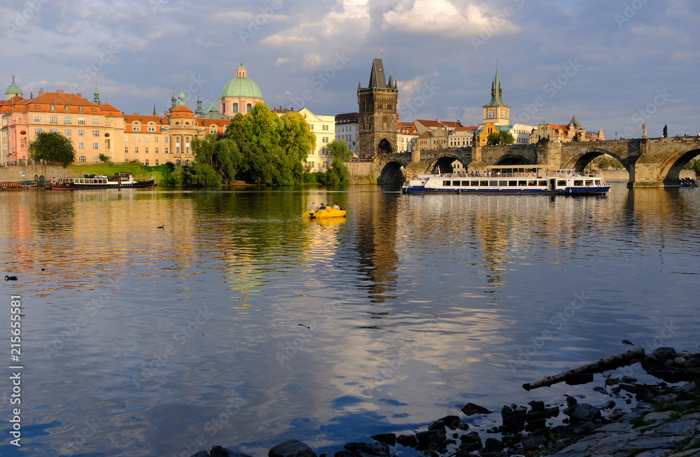 The old town and the Charles Bridge in Prague