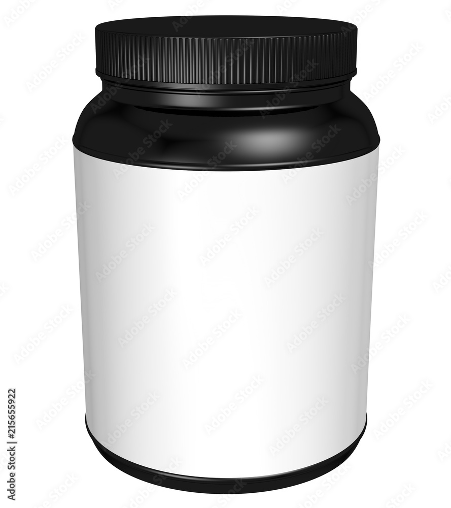 Realistic 3D bottle mock up on white background.3D Rendering Realistic 3D bottle mock up on white background.3D Rendering
