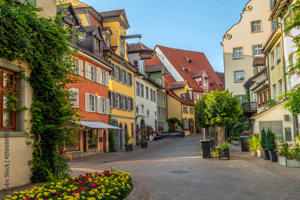 Meersburg, a town in the southwestern German state of Baden-Wurttemberg. On the shore of Lake Constance (Bodensee), it’s surrounded by vineyards