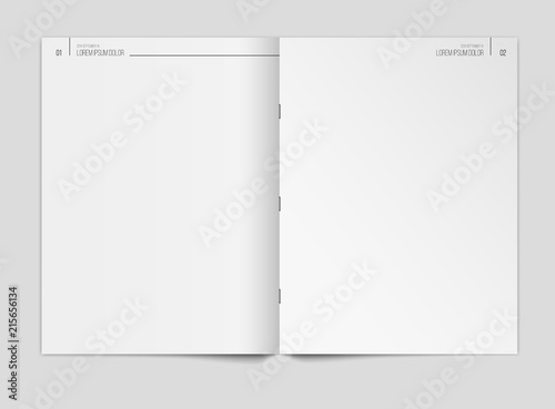 Blank newspaper template on gray background. Vector illustration. EPS10.