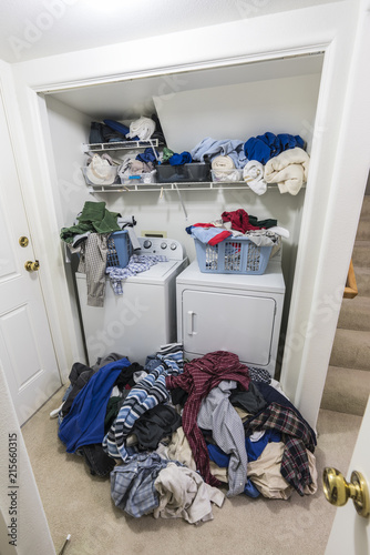 Messy laundry room vertical...